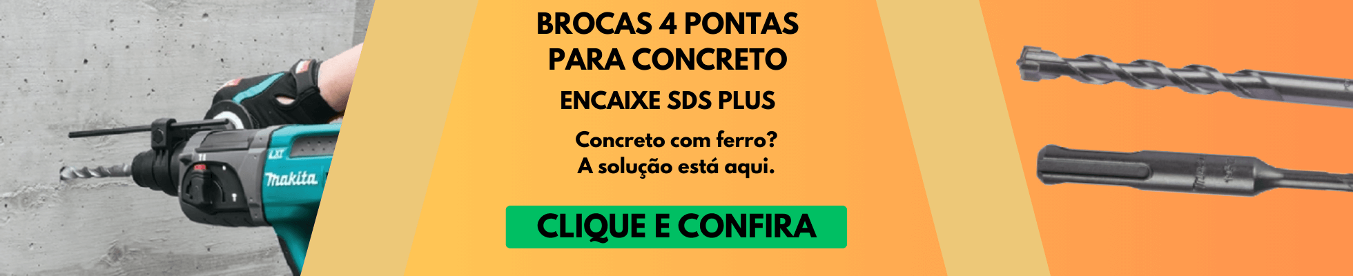 Brocas 4 pontas SDS Plus