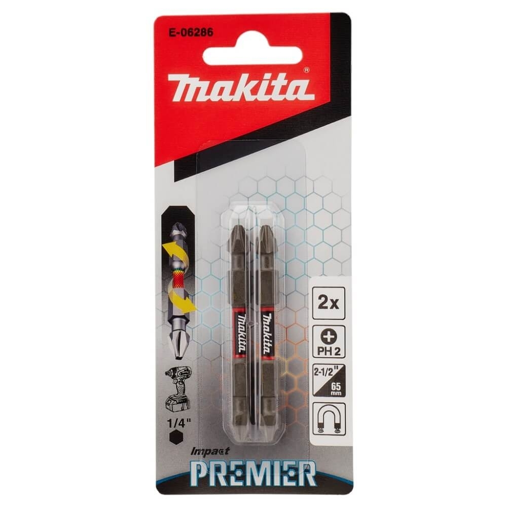 Bitspower フィッティング ７個+２個 Bits de Torção Phillips nº 2 PH2 65mm Impact Premier Makita | Stroebel